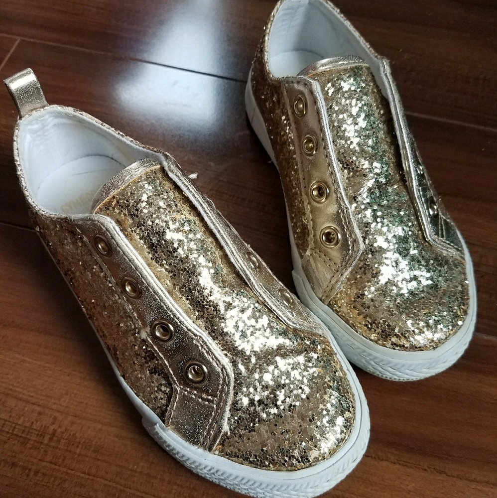 Sz 11 Gymboree Gold Sparkle Sneakers